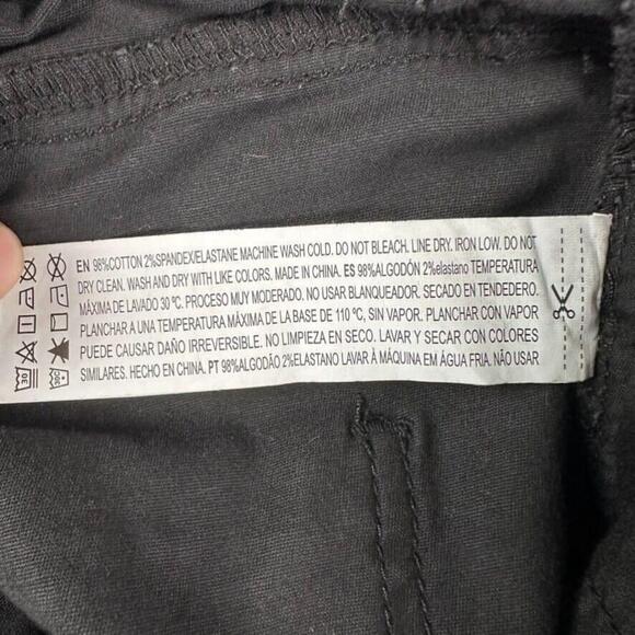 Forever 21 Cargo Pants Womens Large Black Zipper Skater Rockstar Grunge Y2K - Picture 6 of 12